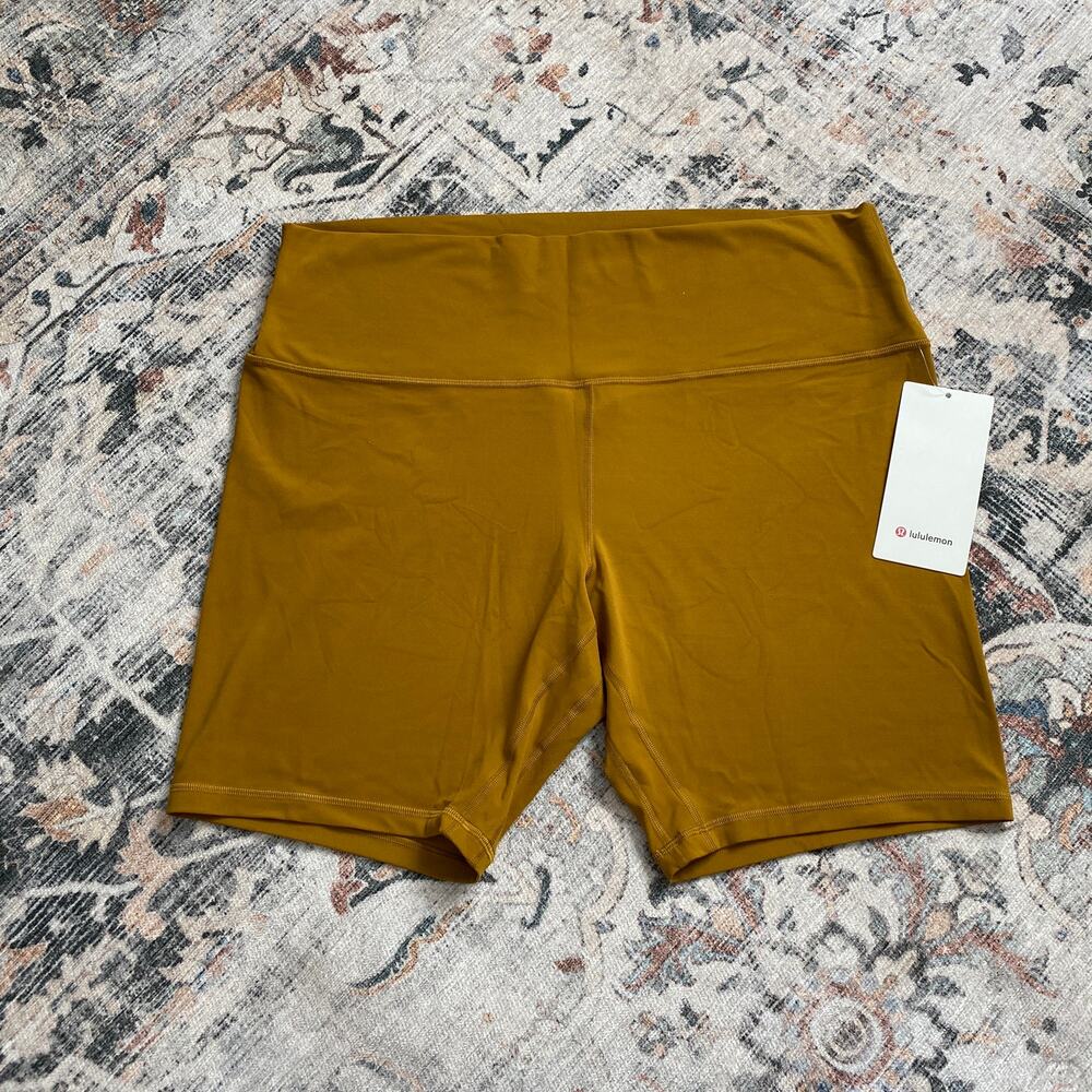 NWT Lululemon‎ Align HR Short 8" Gold Women's Plus 18 Nulu Fabric
